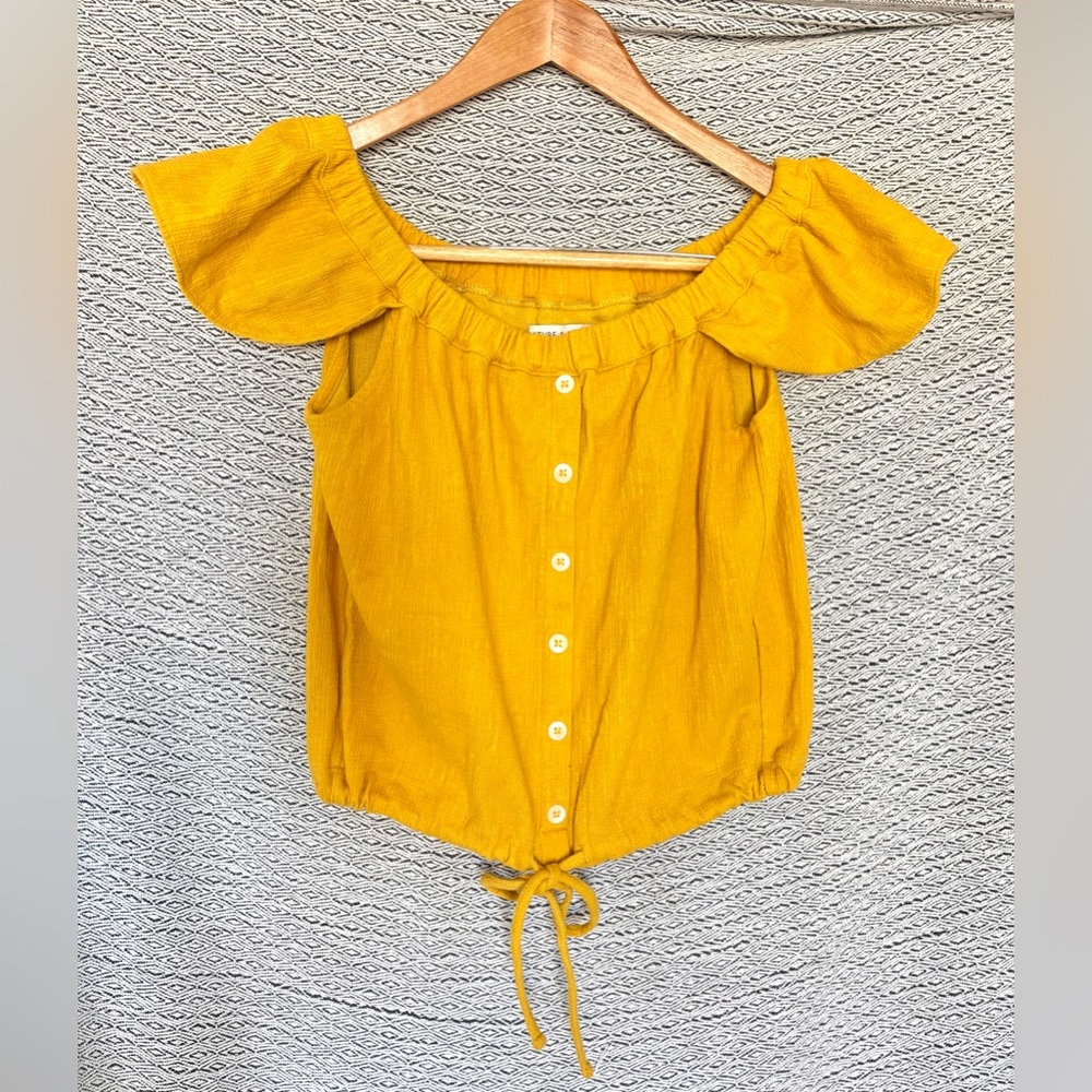 Madewell Texture & Thread Off the Shoulder Top size Small